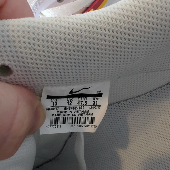 NIKE AIR FORCE 1 07 QS AF1 LOW All Star White 10 Multi Color Swoosh AH8462-102 main image 9